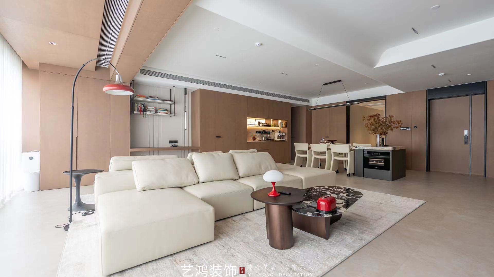200㎡做出300㎡的尺度感丨意式极简江景大平层(图3)