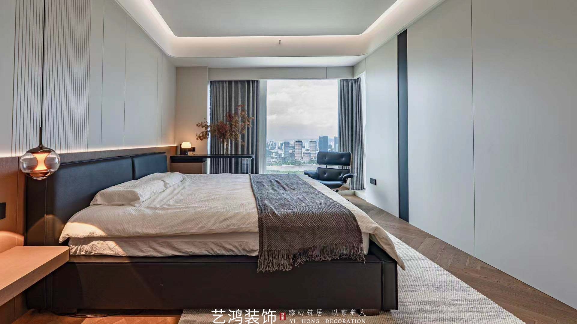 200㎡做出300㎡的尺度感丨意式极简江景大平层(图19)